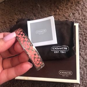 Pink salmon color coach bracelet